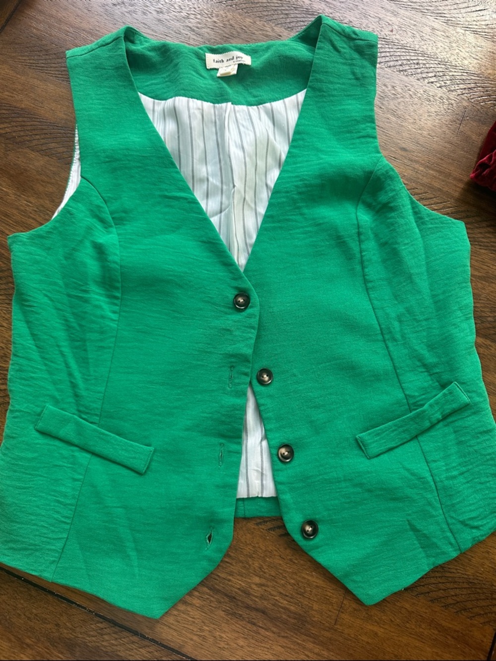 Bright Green Buttoned Vest